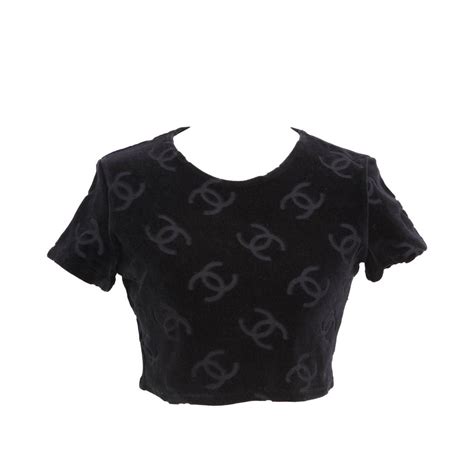 chanel velour top|chanel tee shirt blouses.